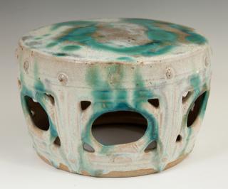 Appraisal: Unusual Chinese Diminutive Glazed Earthenware Circ Unusual Chinese Diminutive Glazed