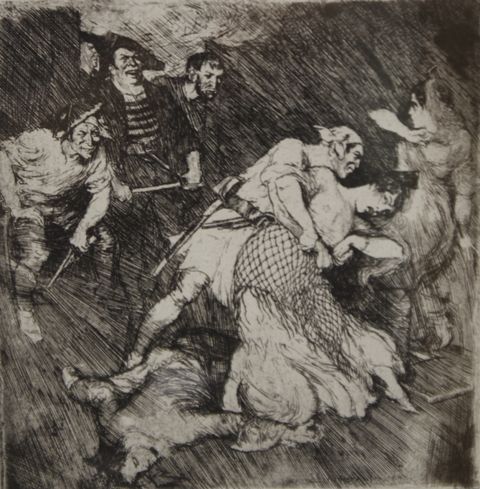 Appraisal: Norman Lindsay - Pirates' Captives facsimile etching initialed 'N L'