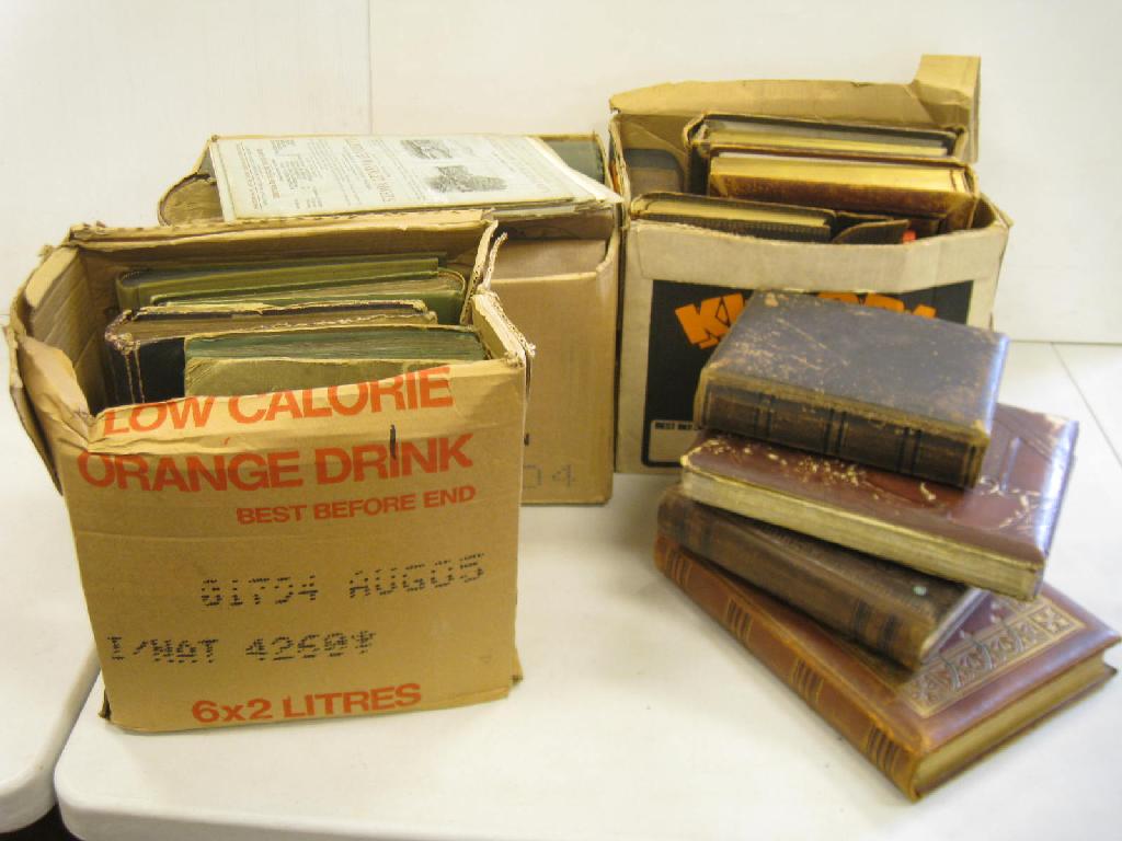 Appraisal: Four boxes containing leather bound Photograph Albums and other Albums