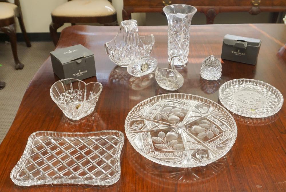 Appraisal: Group of Waterford and Other Crystal Table Cabinet Articles H