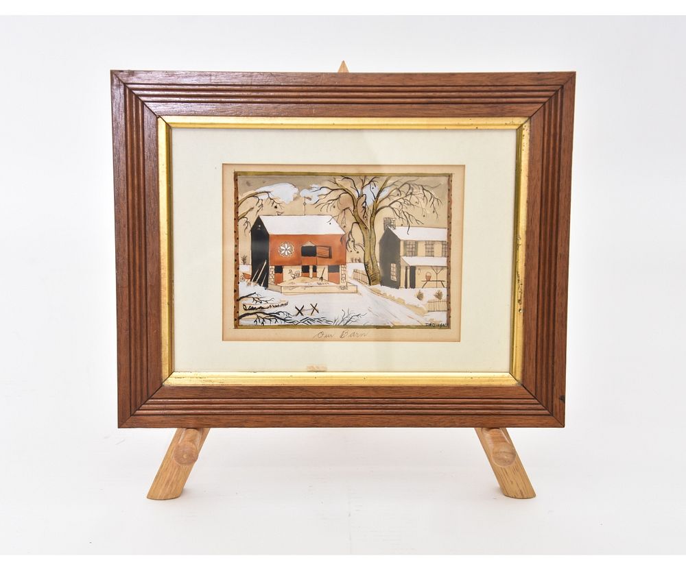 Appraisal: David Y Ellinger Watercolor David Y Ellinger Pennsylvania - walnut