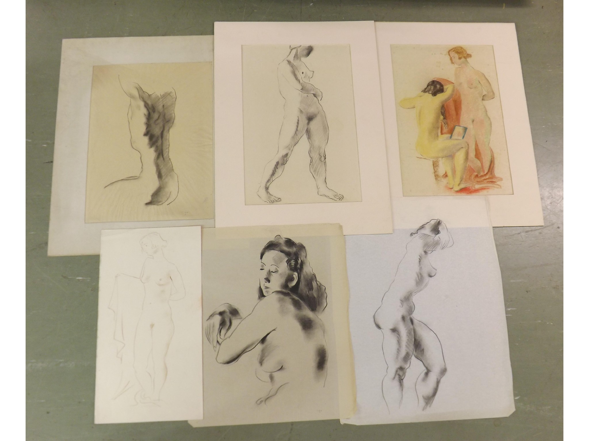 Appraisal: Georg Mayer-Marton - - six nude studies to include pastel