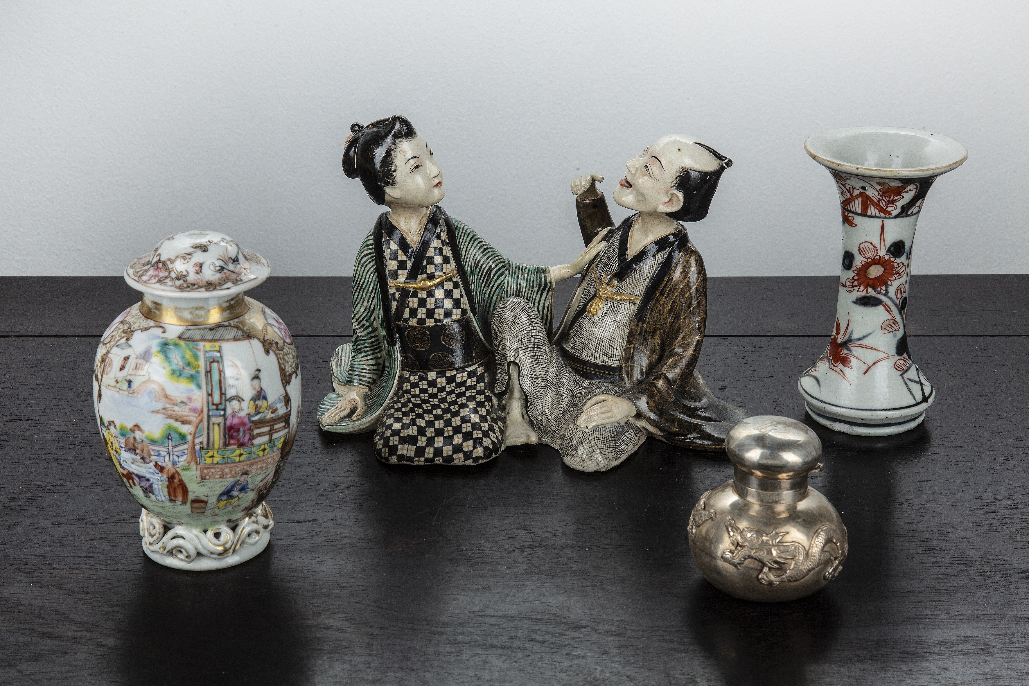 Appraisal: Group of piecesChinese and Japanese including a Chinese silver small