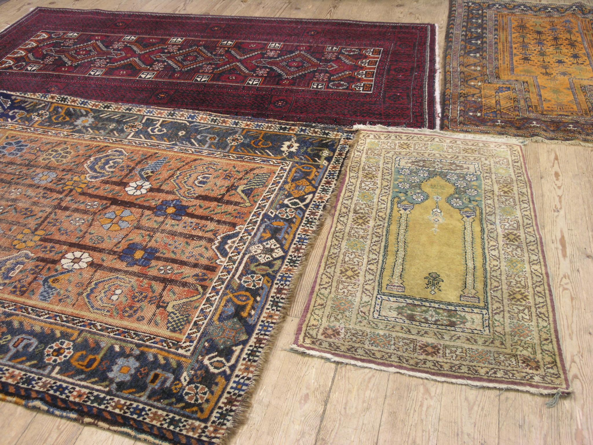 Appraisal: Two Eastern wool prayer rugs ft in and ft in