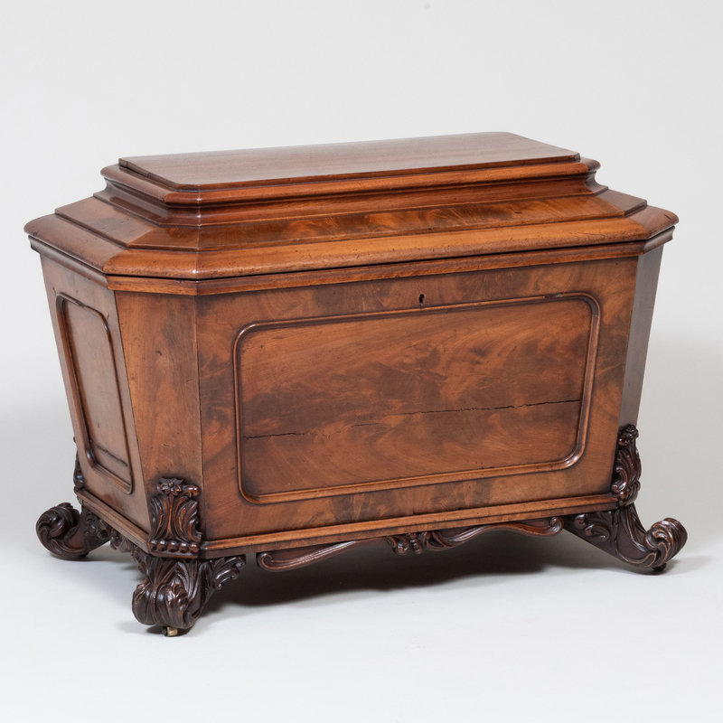 Appraisal: William IV Carved Mahogany Cellarette x x in Condition Horizontal