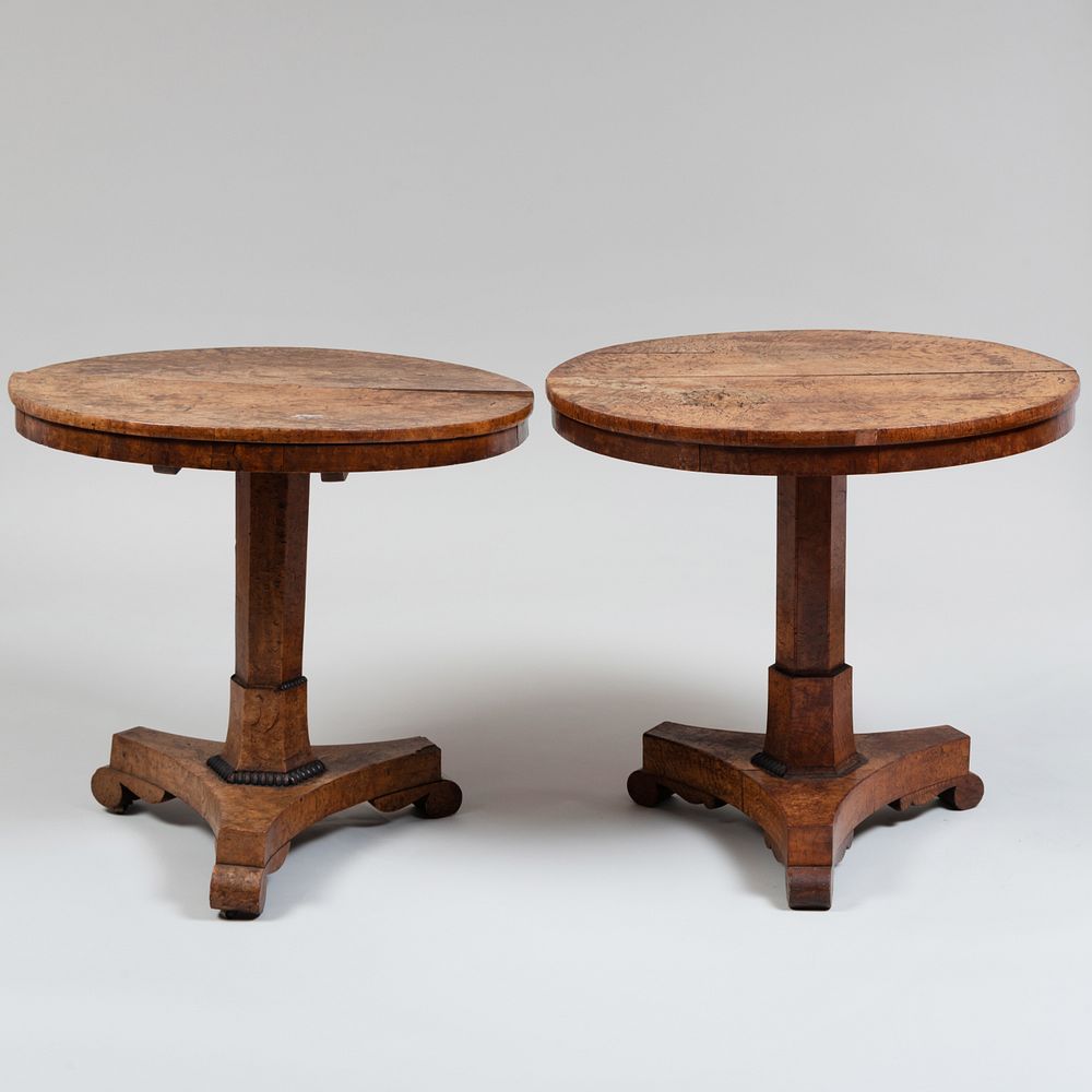 Appraisal: Pair of Regency Ash Side Tables x in John Richardson