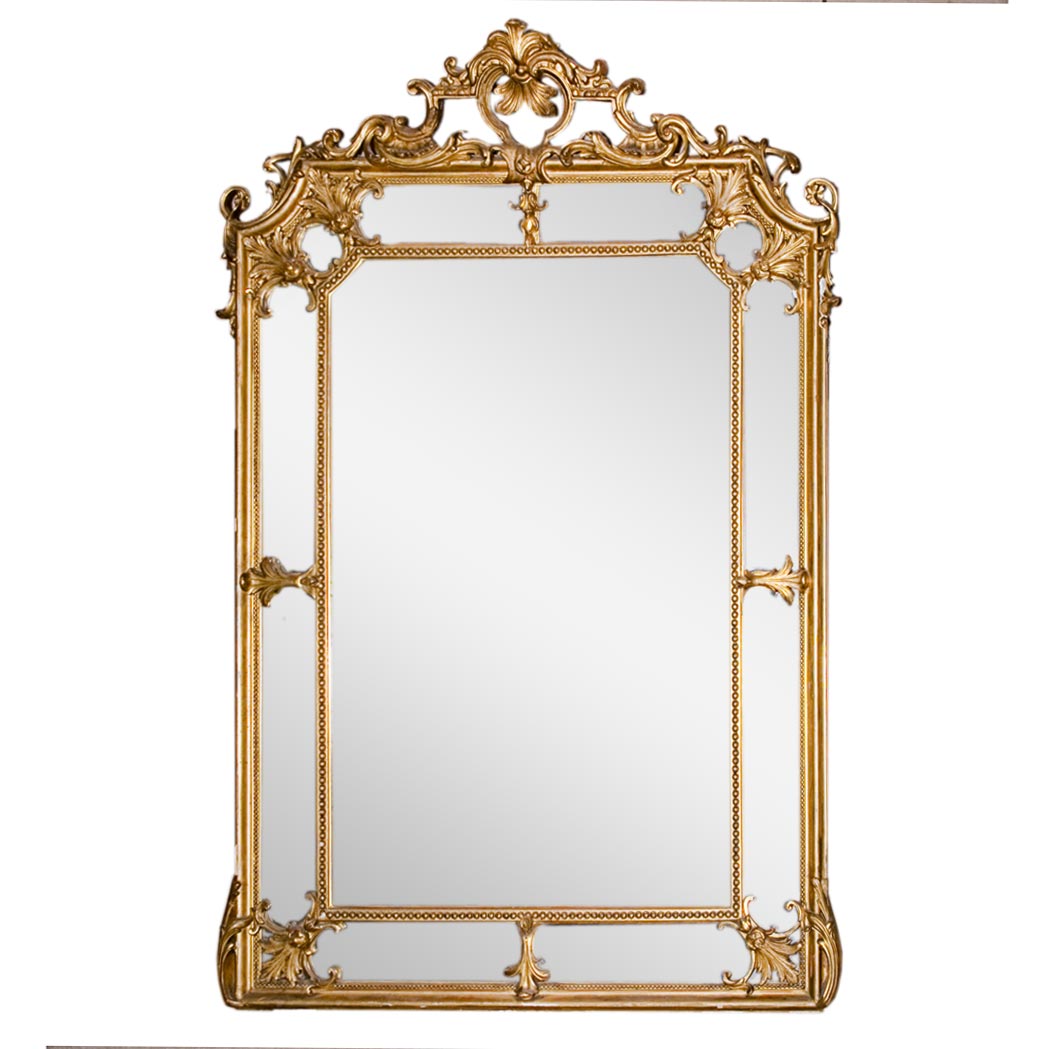 Appraisal: Louis XVI Style Gilt-Wood Mirror Height inches width inches