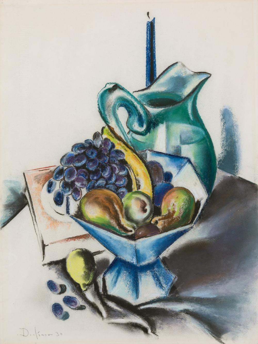 Appraisal: PRESTON DICKINSON American - Still Life with Candle pastel and