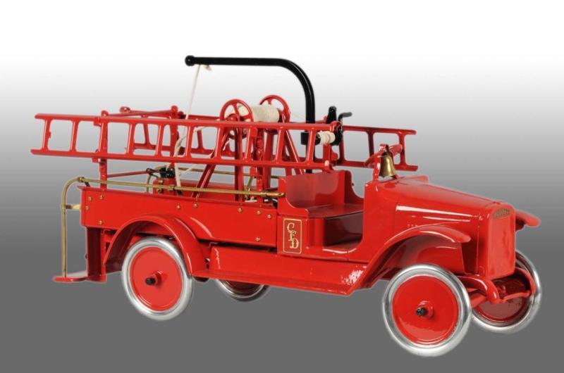 Appraisal: Pressed Steel Buddy L Hook Ladder Fire Truck Description Circa