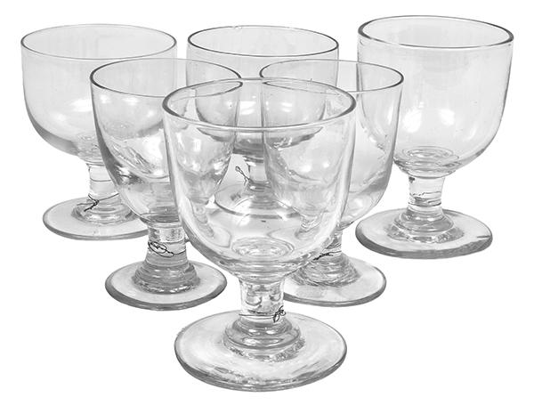 Appraisal: A COLLECTION OF SIX TH CENTURY WINE GLASSES various sizes