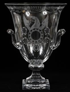 Appraisal: FREDERICK CARDER STEUBEN CRYSTAL CENTENNIAL URN H DIA FREDERICK CARDER