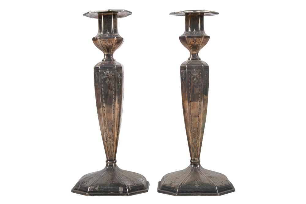 Appraisal: PAIR OF GORHAM STERLING CANDLESTICKSweighted total troy ounces inches high