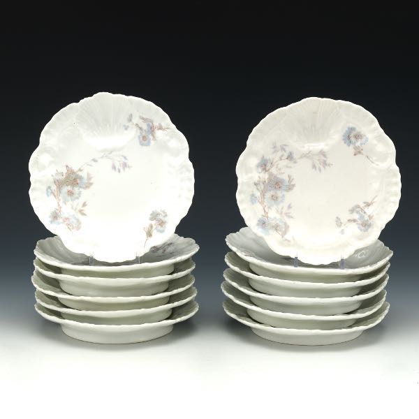 Appraisal: LIMOGES A LANTERNIER OYSTER PLATES SET OF Set of twelve