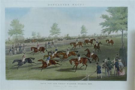 Appraisal: A set of four coloured engravings of the Doncaster Races