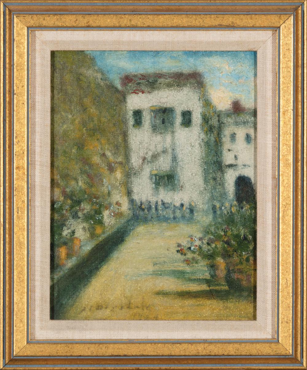 Appraisal: Alexander John Drysdale American New Orleans - Courtyard oil on