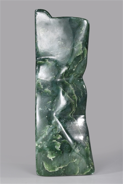 Appraisal: Jade monolith weighing kilos nicely polished H Provenance Private Cave