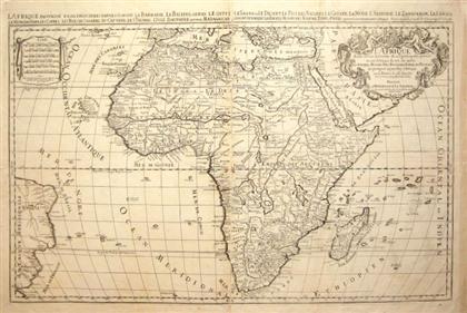 Appraisal: pieces Engraved Maps Sanson N icholas L'Afrique Paris H Jaillot