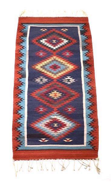 Appraisal: Zapotec Native American Indian Hand Woven Rug This lot features