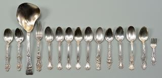 Appraisal: Tiffany Lap Edge Serving Spoon plus other sterling Tiffany sterling