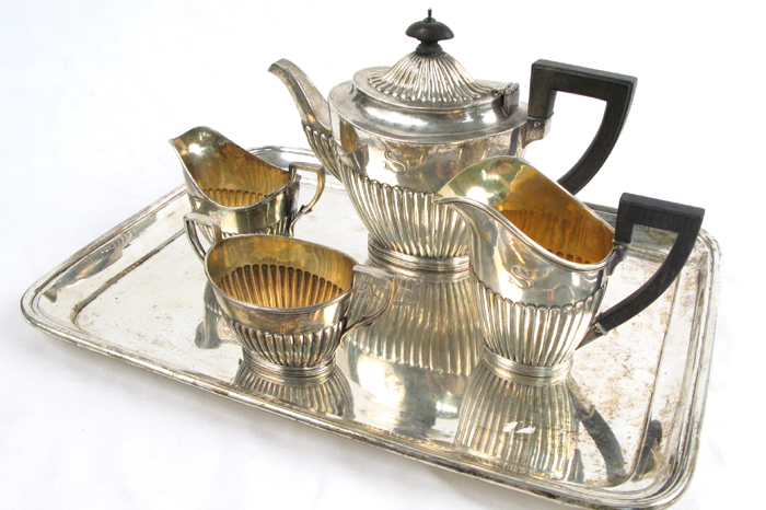 Appraisal: A FIVE PIECE CONTINENTAL VICTORIAN FINE SILVER MINIATURE TEA SET