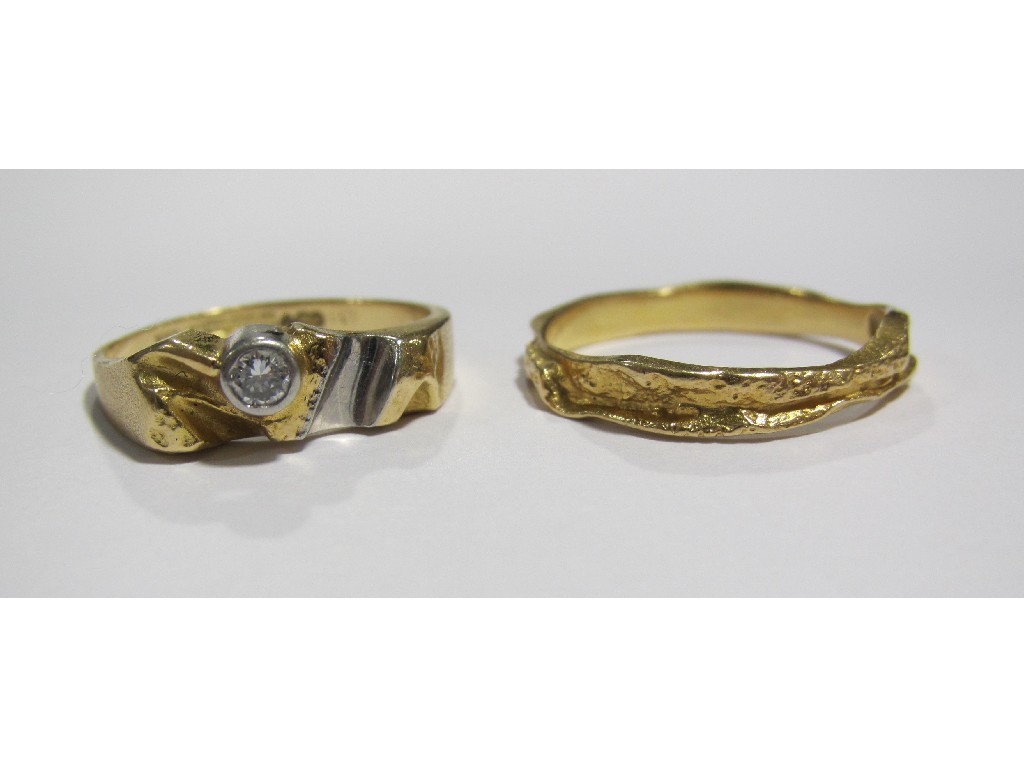 Appraisal: A Lapponia ct gold single stone diamond set ring and