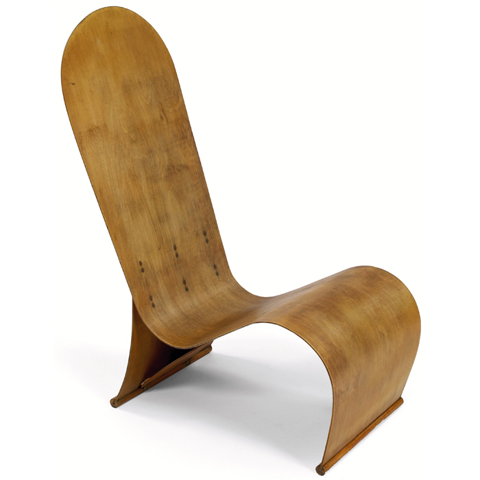 Appraisal: Herbert Von Thaden tall-back reclining chair