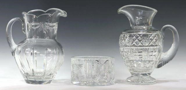 Appraisal: lot of Waterford cut crystal pitchers and coaster including Millenium