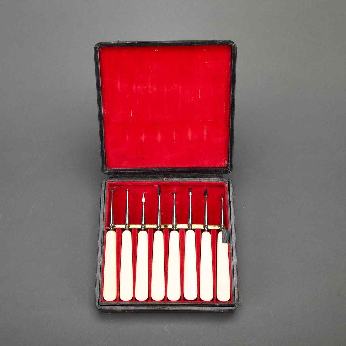 Appraisal: Cased Set of English Dental Scalers th th century the