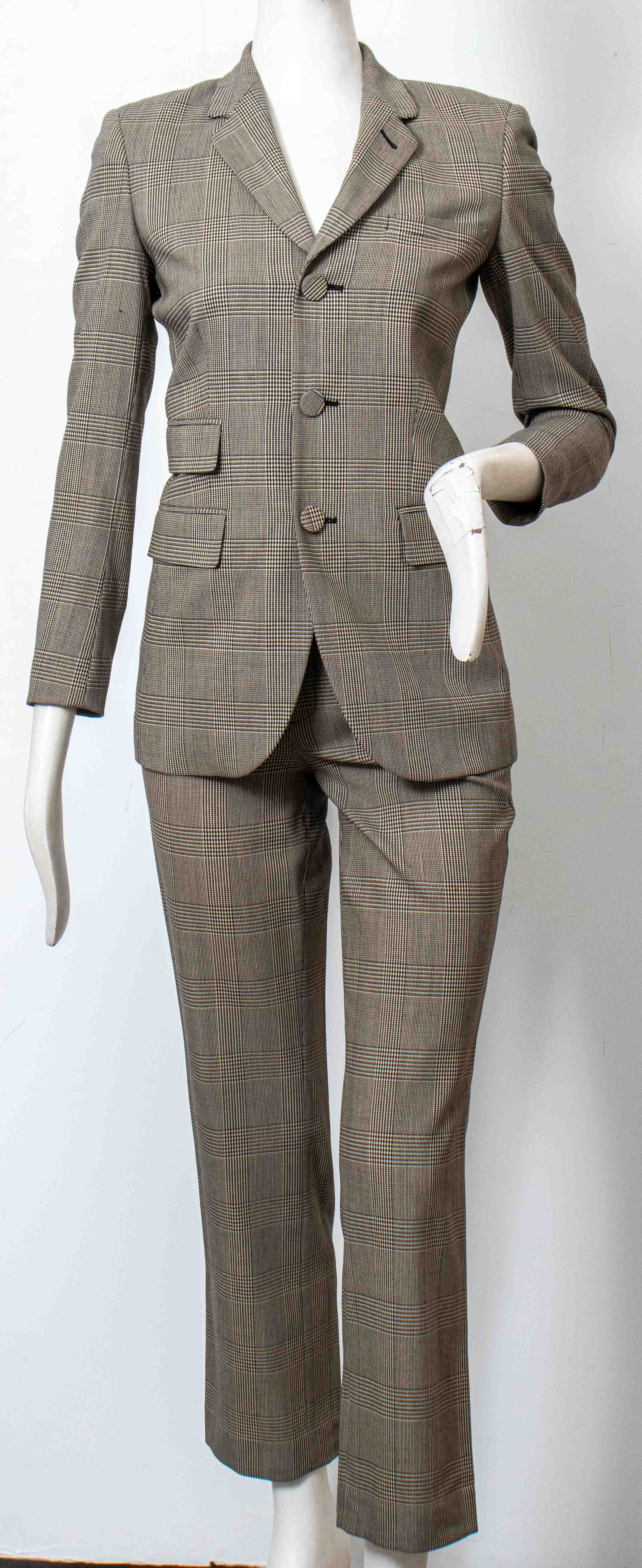 Appraisal: JEAN PAUL GAULTIER CLASSIQUE PLAID PANT SUIT Jean Paul Gaultier