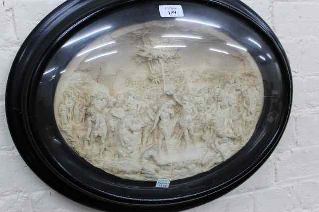 Appraisal: A LATE TH CENTURY PLASTER RELIEF PLAQUE by Justin M