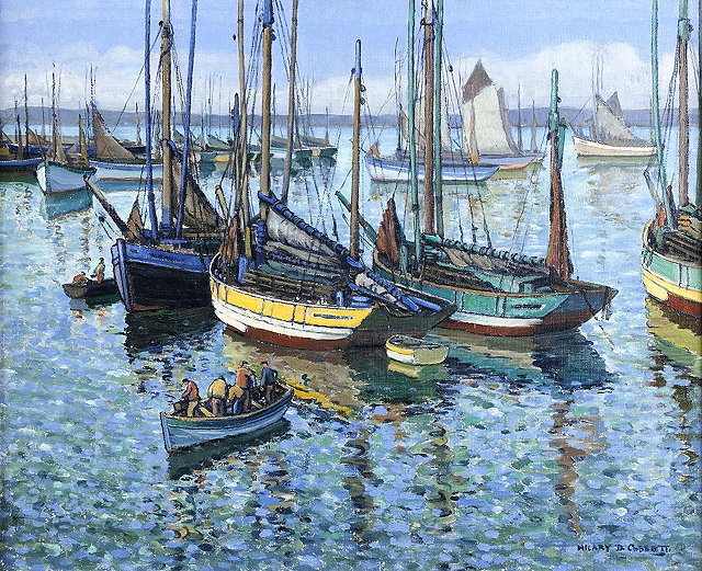 Appraisal: Hilary D Cobbett British - Tunny Boats Douarnenez Brittany circa