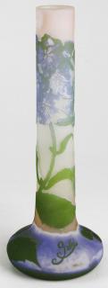 Appraisal: Emile Galle cameo glass vase with light purple floral dec