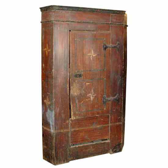 Appraisal: A Czechoslovakian Pine Single Door Cupboard circa having canted corners