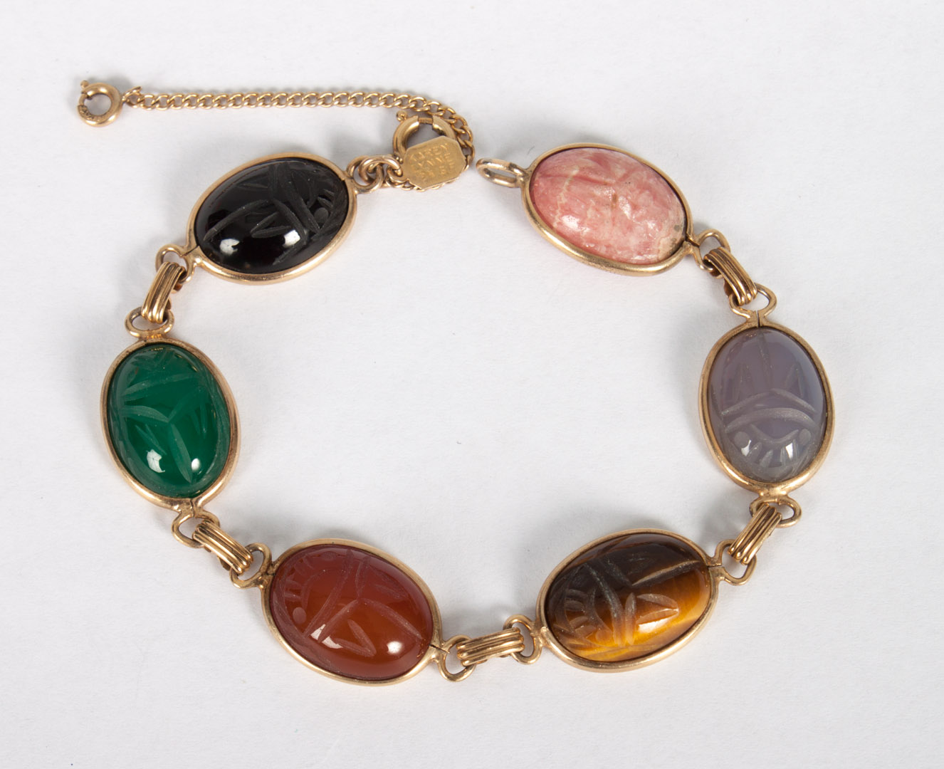 Appraisal: Karen Lynne K gold filled scarab bracelet in L grams