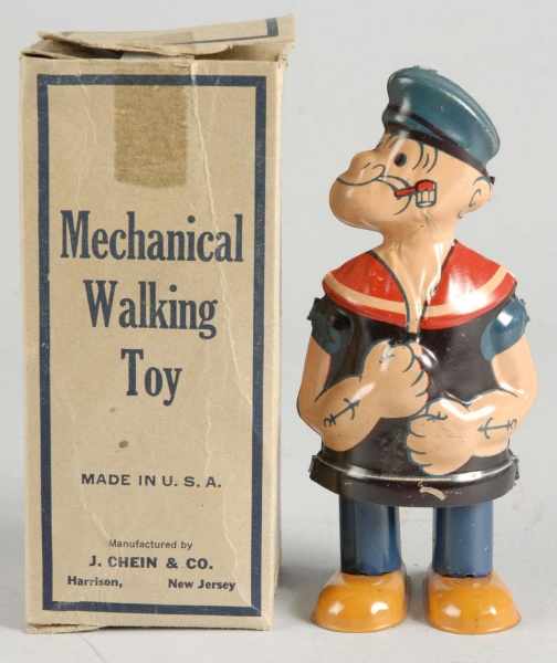 Appraisal: Tin Litho Chein Popeye Waddler Wind-Up Toy Description American Working