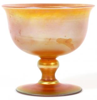 Appraisal: STEUBEN GOLD AURENE GLASS SHERBET STEUBEN GOLD AURENE GLASS SHERBET