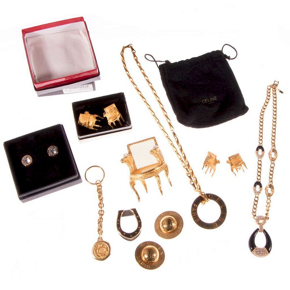 Appraisal: Collection of Designer costume jewelry pcs including Givenchy Gucci Versace