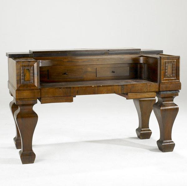 Appraisal: VICTORIAN SPINET DESK With rosewood case converted from a piano