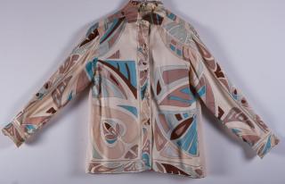 Appraisal: Emilio Pucci Silk Blouse Emilio Pucci pure silk button front