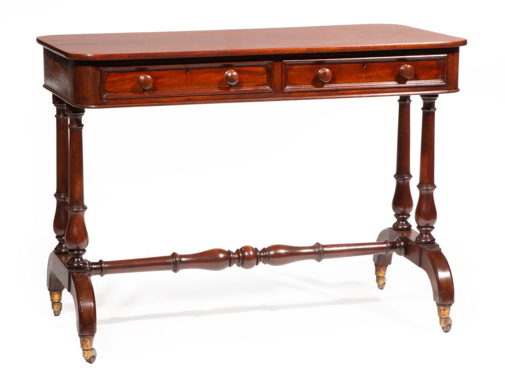 Appraisal: William IV Mahogany Writing Table mid- th c two frieze