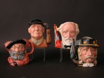 Appraisal: Four Large Royal Doulton Character Mugs This set of four