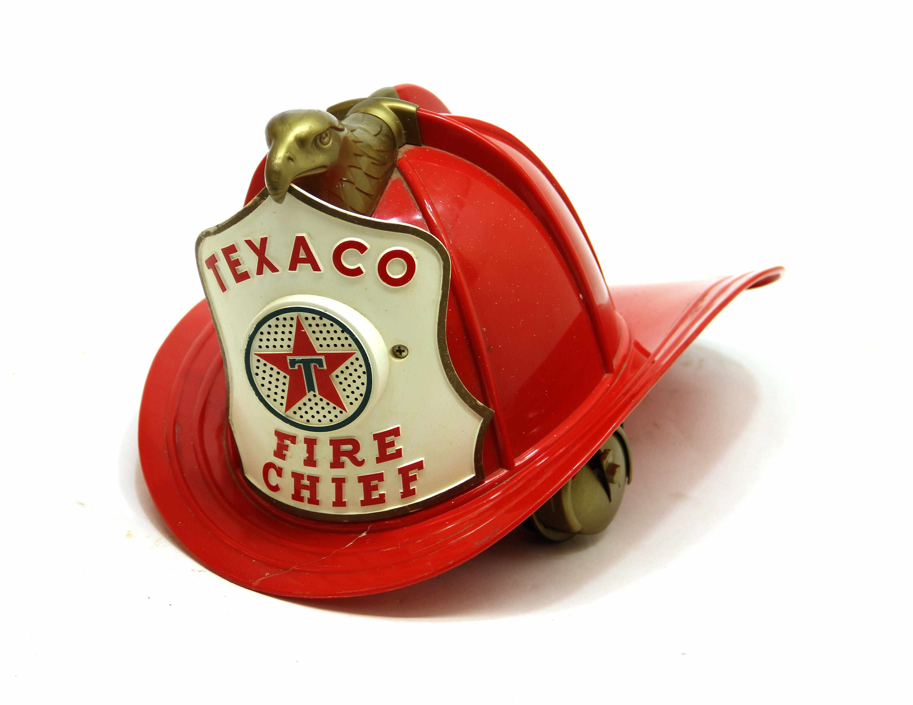 Appraisal: A Texaco kiddie Fire Chief hat plastic child's firemen's helmet