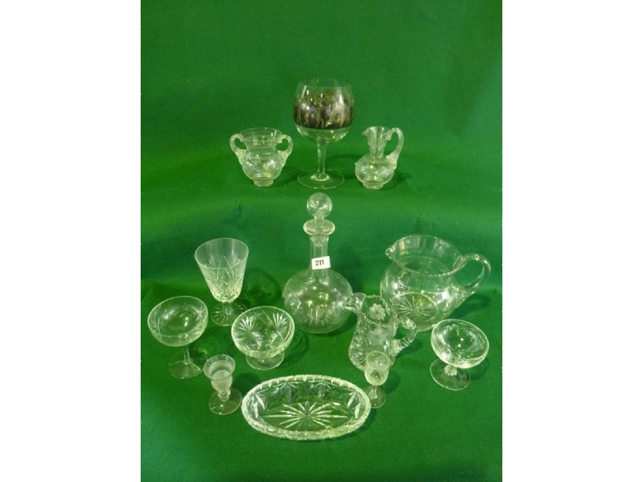 Appraisal: A large quantity of crystal and other glass including a