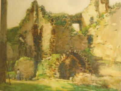 Appraisal: GEORGE GRAHAM Stable Vaults Bolton Castle signed and dated x