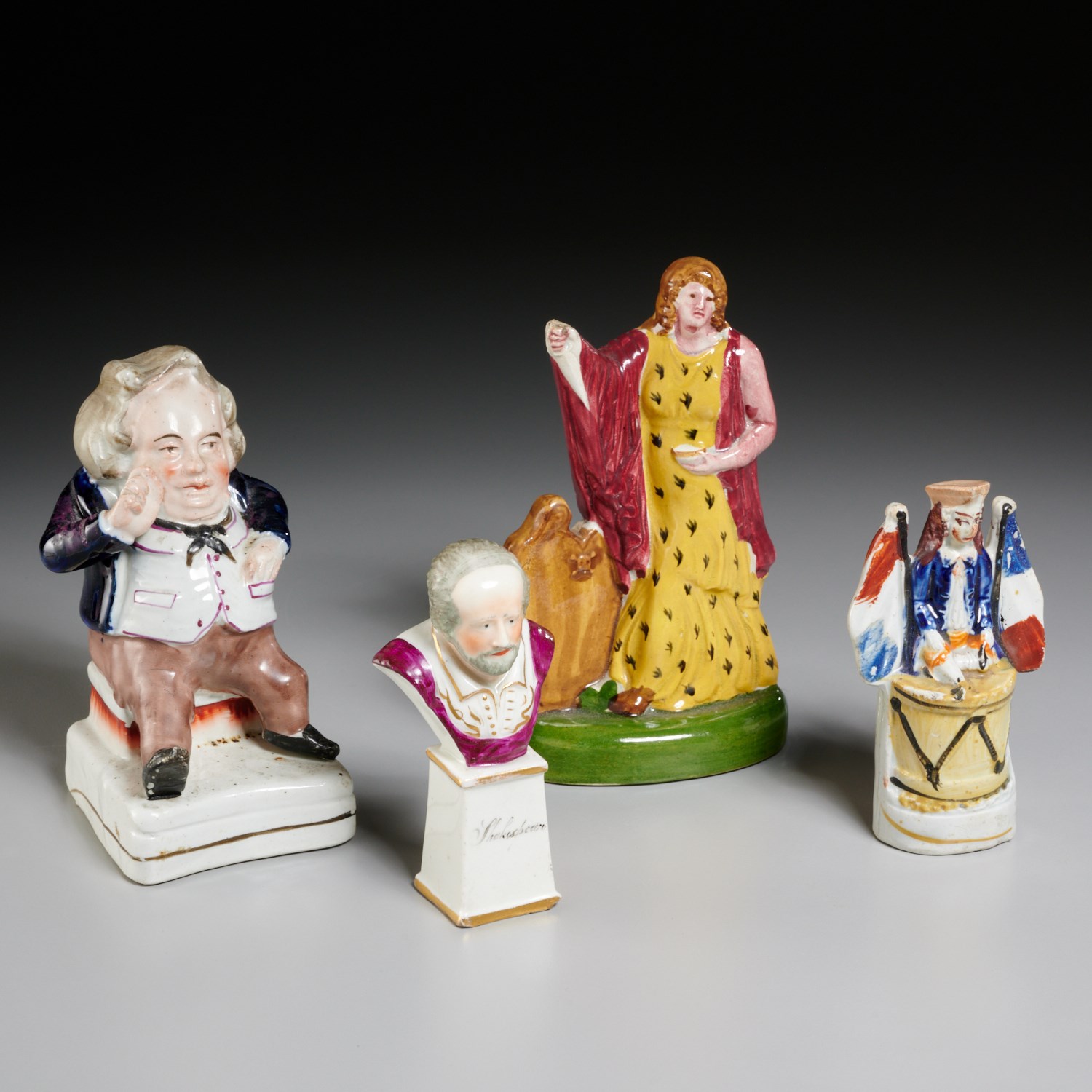 Appraisal: ENGLISH PORCELAIN FIGURES INCL STAFFORDSHIRE th th c incl Melpomene