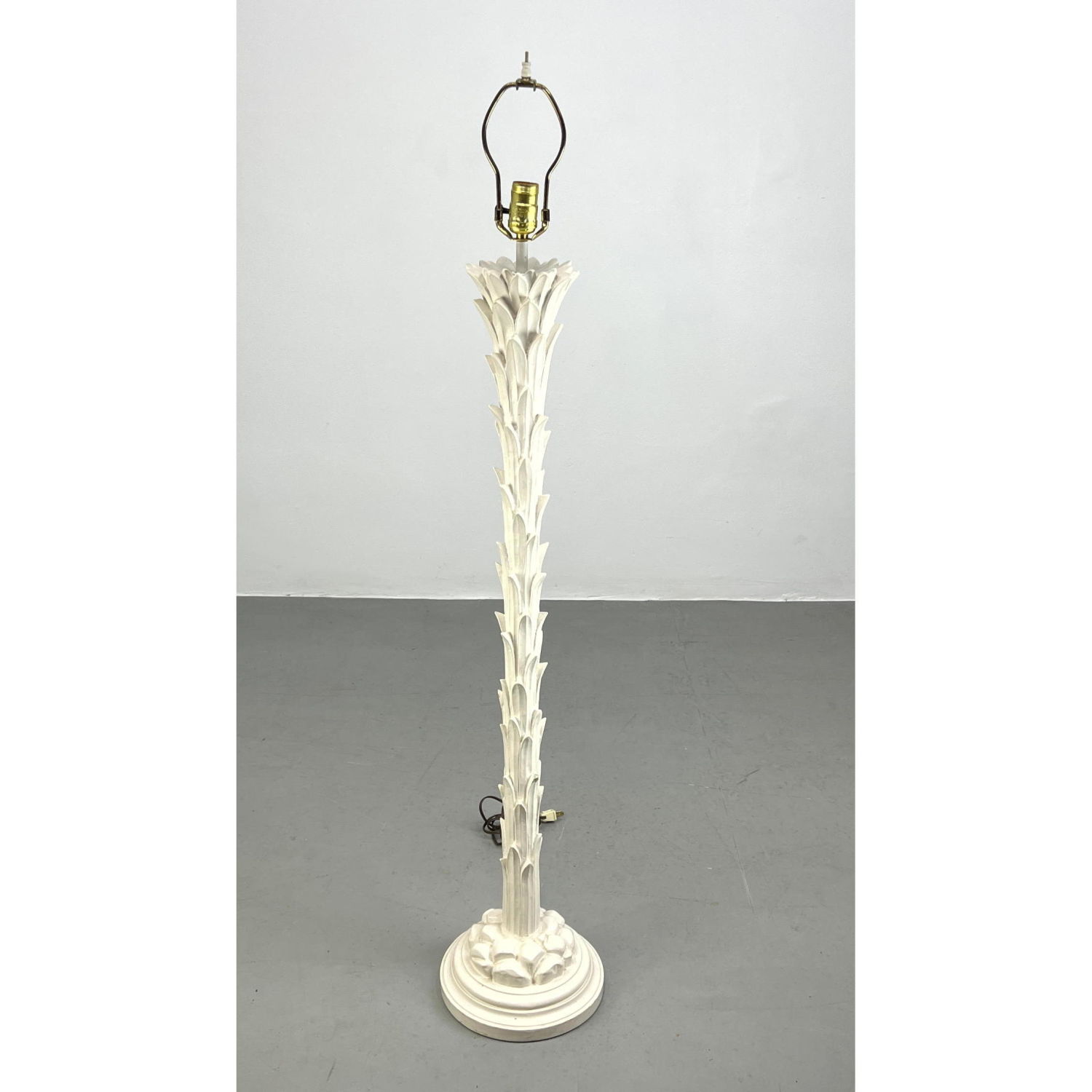 Appraisal: Chapman Sirmos Serge Roche style Floor Lamp Plaster palm floor