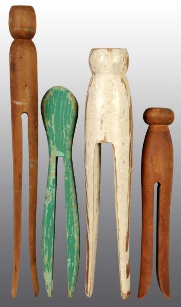 Appraisal: Lot of Large Clothespins Description Early s Condition Very Good