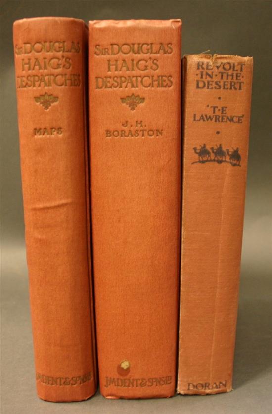 Appraisal: WW I Titles Vols vo Cloth Sir Douglas Haig's Despatches