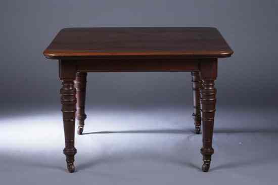 Appraisal: ENGLISH MAHOGANY LIBRARY TABLE Late th early th century Rectangular