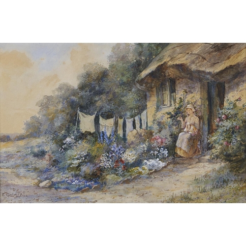 Appraisal: English School early th century - A Cottage Garden signed